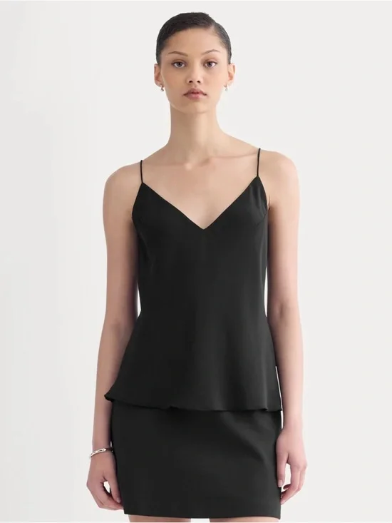 Everlane Black Silk Cami - Picture 1 of 7